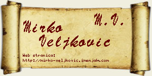 Mirko Veljković vizit kartica